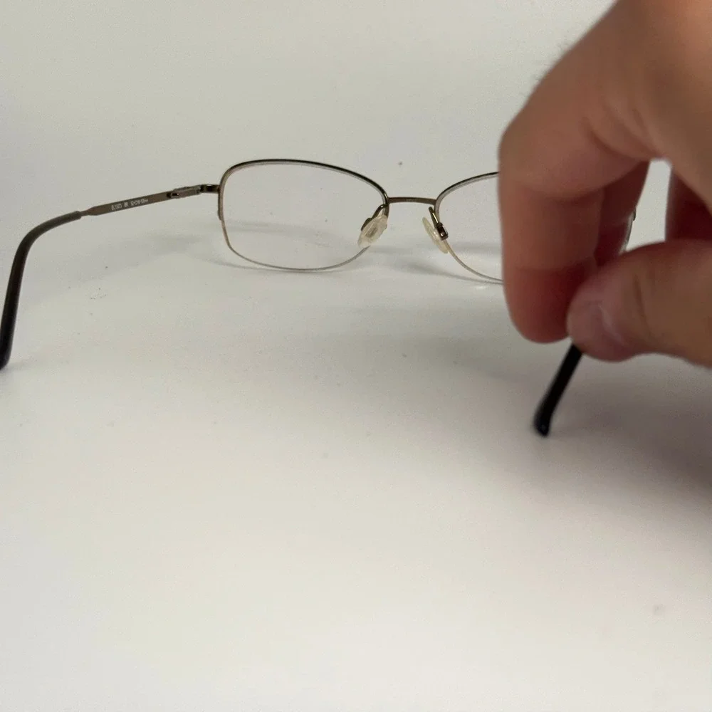Elle EL13373 BR Brown Metal Semi-Rimless Cat Eye Eyeglass Frames 52-16-135